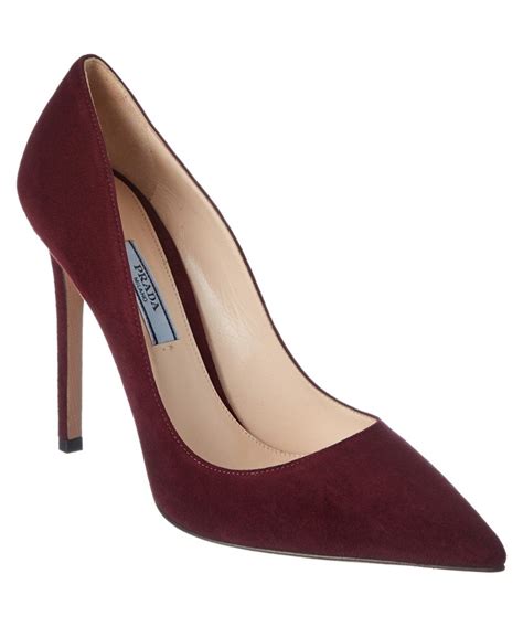 prada suede pointy-toe pump|prada pumps sale.